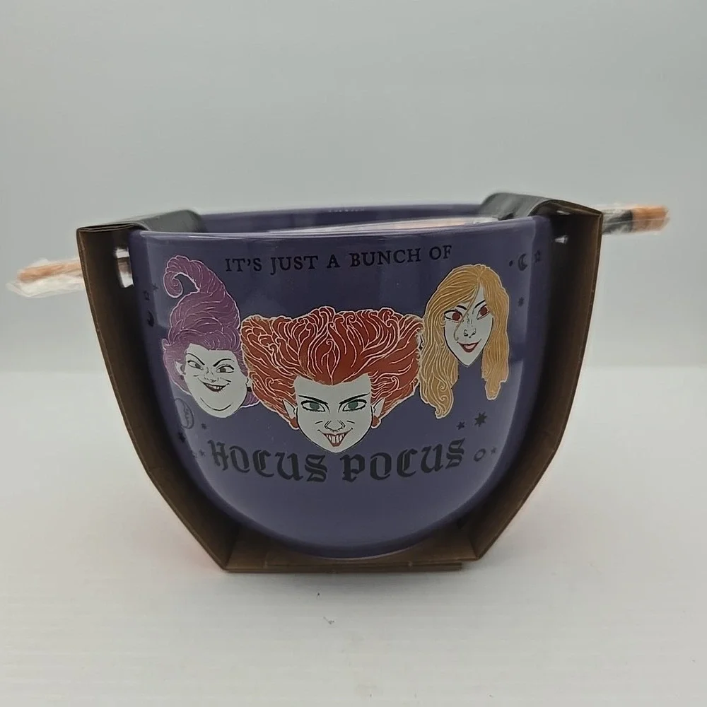 Disney‎ Hocus Pocus 20 oz. Ramen Bowl w/Chopsticks